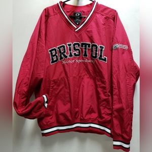 BRISTOL Motor Speedway mens/unisex large vintage pullover v-neck sweatshirt top